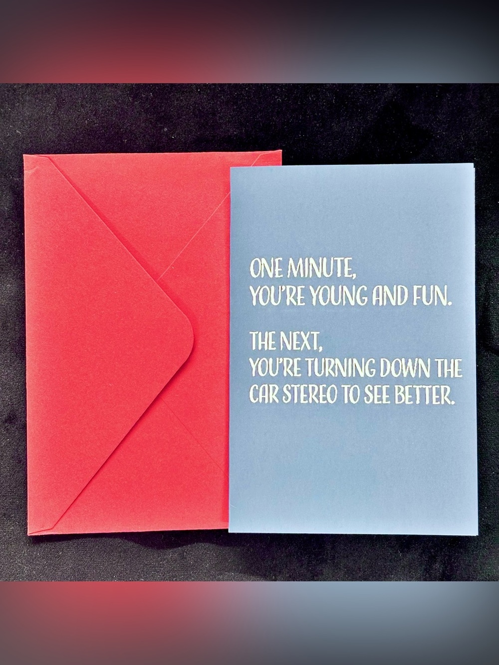 FUNNY “Getting Older” Greeting/Birthday Card with Red Envelope - Lighthearted ❤️